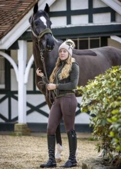 LeMieux Winter Pull On Seamless Breech - Brown -Horse Rider Shop lmslessbreechbrownrdy