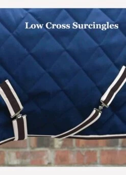 Weatherbeeta ComFiTec Diamond Quilt Detach A Neck Medium Stable Rug - Blue/Charc/White -Horse Rider Shop lowcrosssircingles