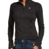 Ariat Ladies Lowell 2.0 1/4 Zip Base Layer - Black Reflective
