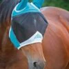 Shires Fine Mesh Fly Mask With Ears - Teal
