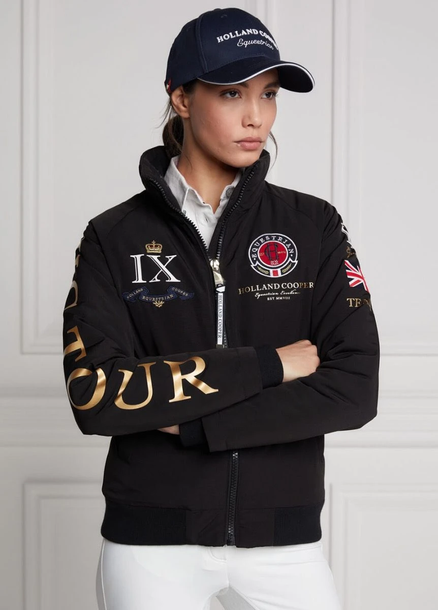 Holland Cooper Equestrian Team HC Jacket - Black 1 Holland Cooper Equestrian Team HC Jacket - Black