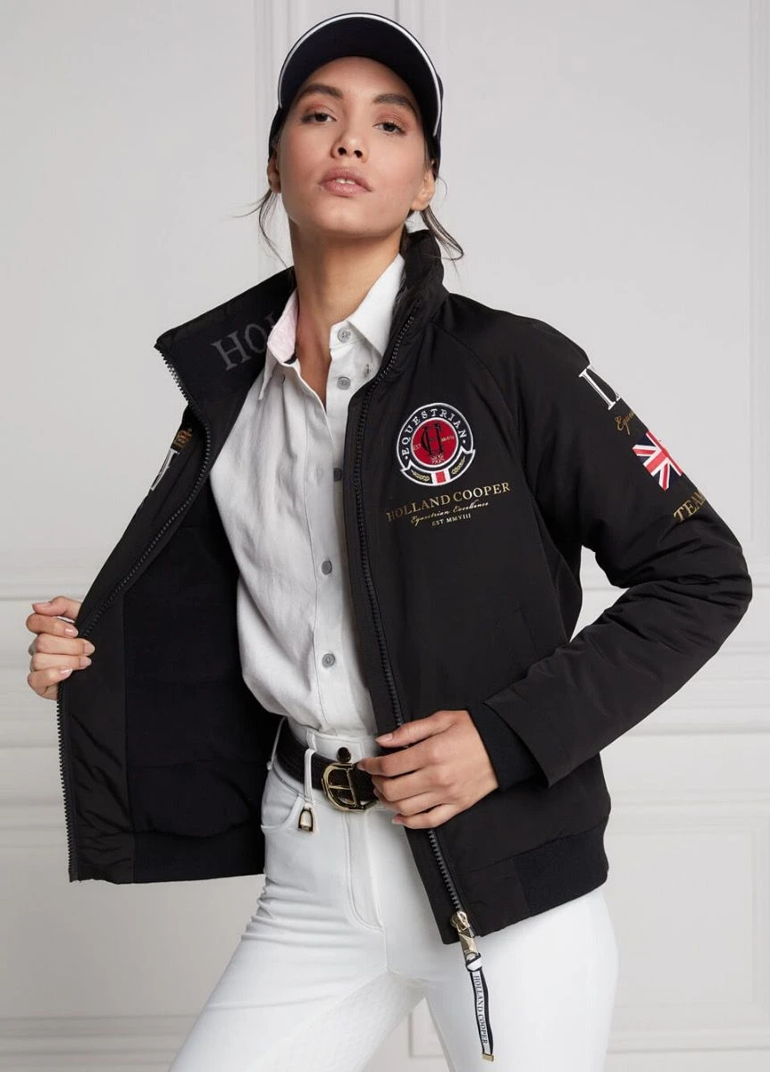 Holland Cooper Equestrian Team HC Jacket - Black 6 Holland Cooper Equestrian Team HC Jacket - Black - Image 6