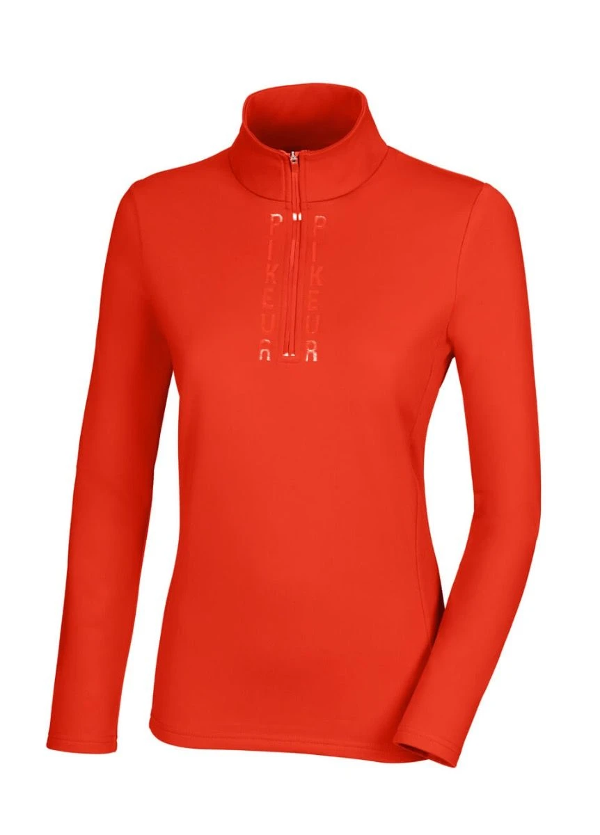 Pikeur Zip Shirt Sports - Burnt Orange 1 Pikeur Zip Shirt Sports - Burnt Orange
