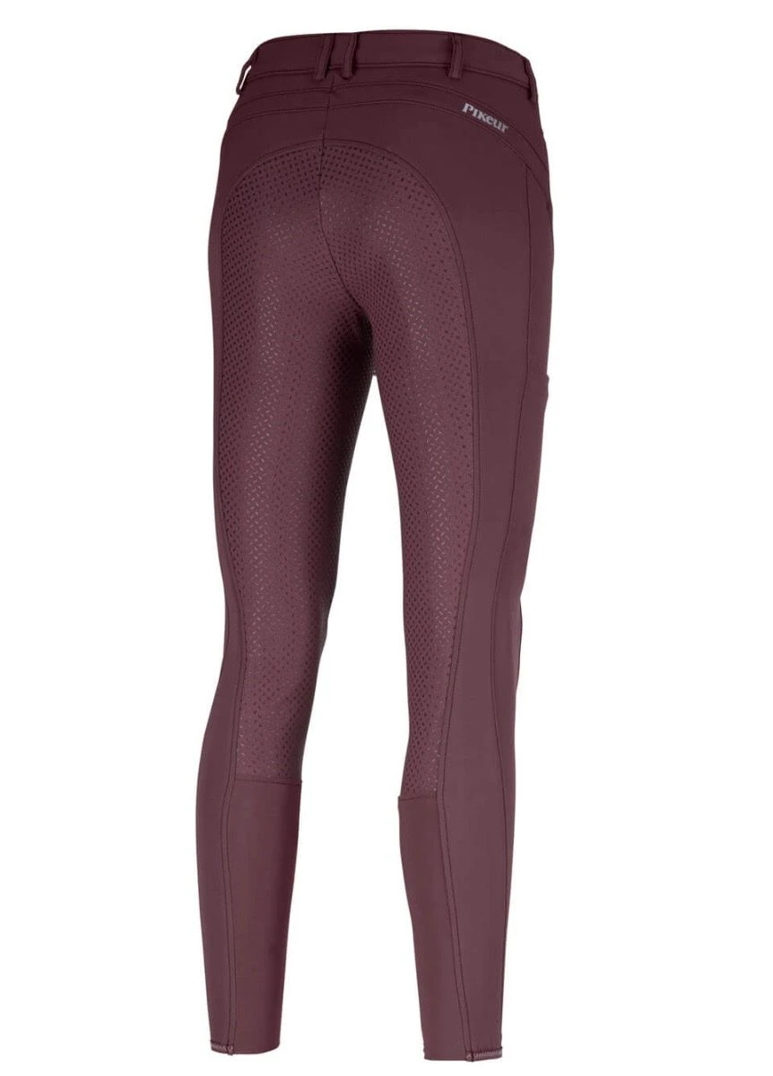 Pikeur Tesia Full Grip Breeches - Light Aubergine 2 Pikeur Tesia Full Grip Breeches - Light Aubergine - Image 2