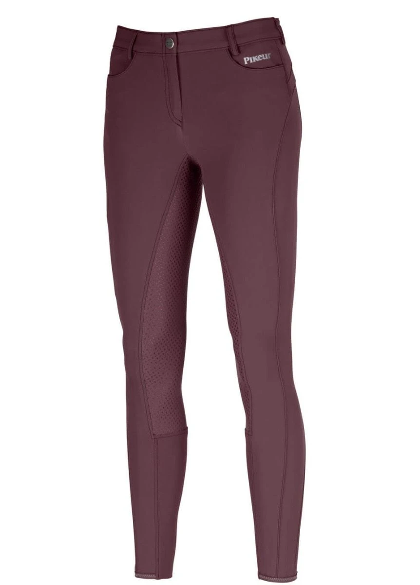 Pikeur Tesia Full Grip Breeches - Light Aubergine 1 Pikeur Tesia Full Grip Breeches - Light Aubergine