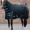 Weatherbeeta ComFiTec PP Channel Quilt Combo Heavy Stable Rug - Blk/Turq