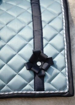 PS Of Sweden Bow Dressage Saddle Pad - Aqua -Horse Rider Shop psdresspadaquabow3rdy