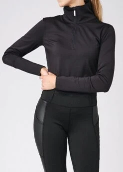 PS Of Sweden Grace Half Zip Sweater - Black