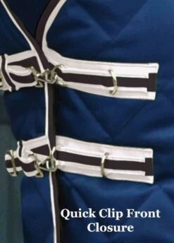 Weatherbeeta ComFiTec Diamond Quilt Detach A Neck Medium Stable Rug - Blue/Charc/White -Horse Rider Shop quickclipfrontclose