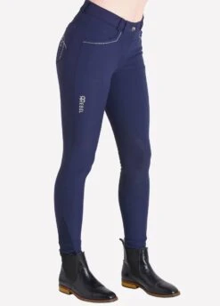 Montar Ladies Reese Bling Breeches - Navy