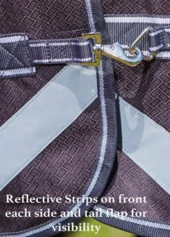 Weatherbeeta ComFiTec Plus Dynamic Combo Medium Turnout - Purple/Black -Horse Rider Shop reflectivestrips 4