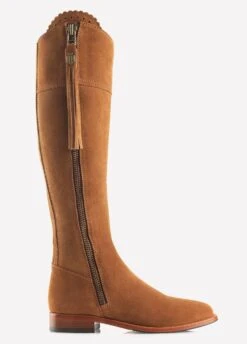 Fairfax & Favor Suede Flat Regina - Tan