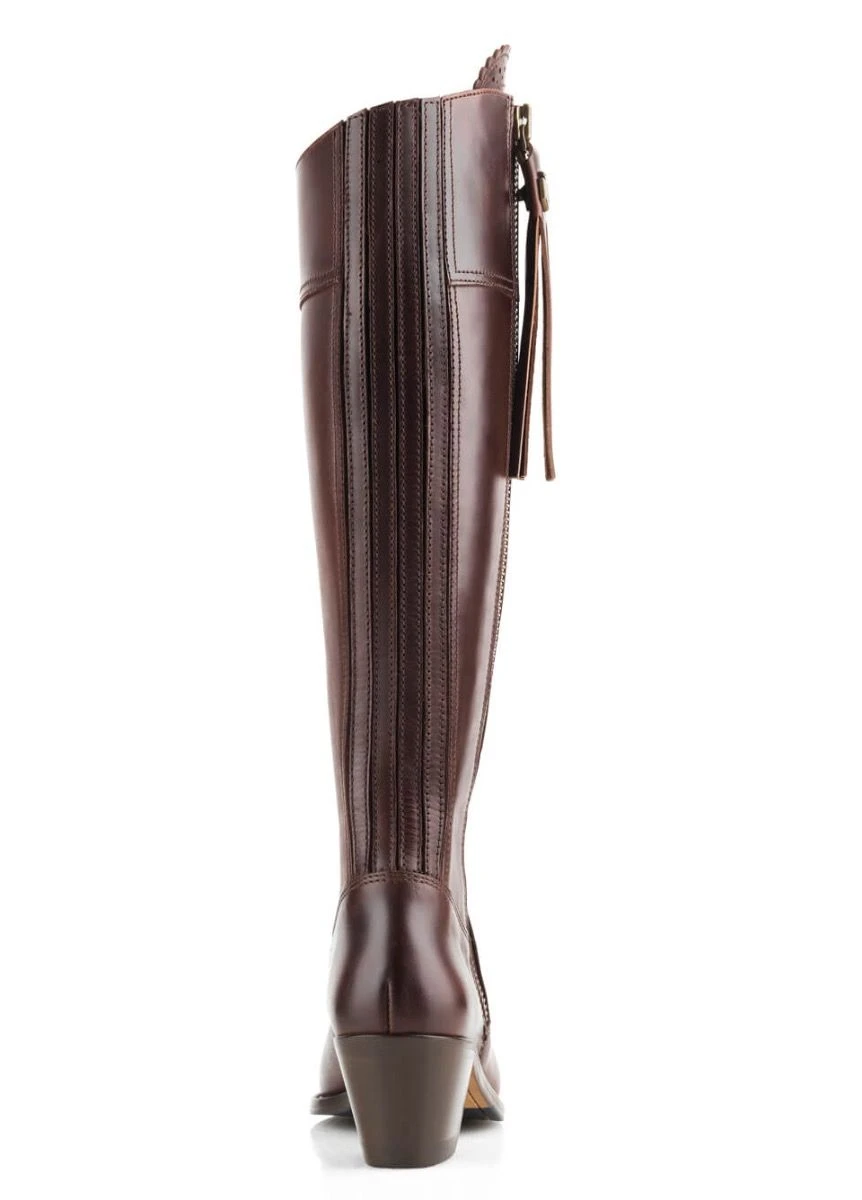 Fairfax & Favor Ladies Leather Heeled Regina Boots - Mahogany 4 Fairfax & Favor Ladies Leather Heeled Regina Boots - Mahogany - Image 4