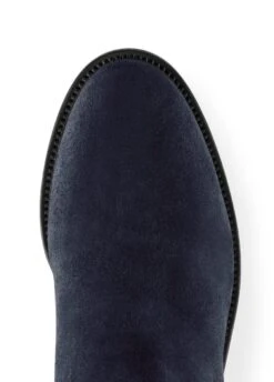 Fairfax & Favor Ladies Flat Regina Narrow Fit Suede Boot - Navy -Horse Rider Shop reginanarrowflatnvy