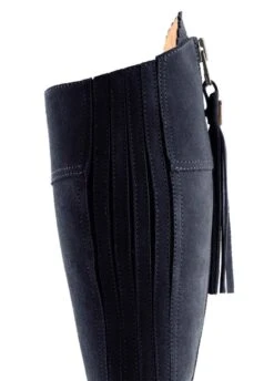 Fairfax & Favor Ladies Flat Regina Narrow Fit Suede Boot - Navy -Horse Rider Shop reginanarrowflatnvyrdy