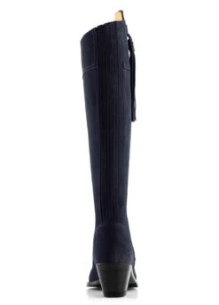 Fairfax & Favor Ladies Heeled Regina Narrow Fit Suede Boot - Navy -Horse Rider Shop reginanarrowheelednvy5rdy 1