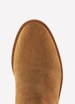 Fairfax & Favor Suede Flat Regina - Tan -Horse Rider Shop reginatan6