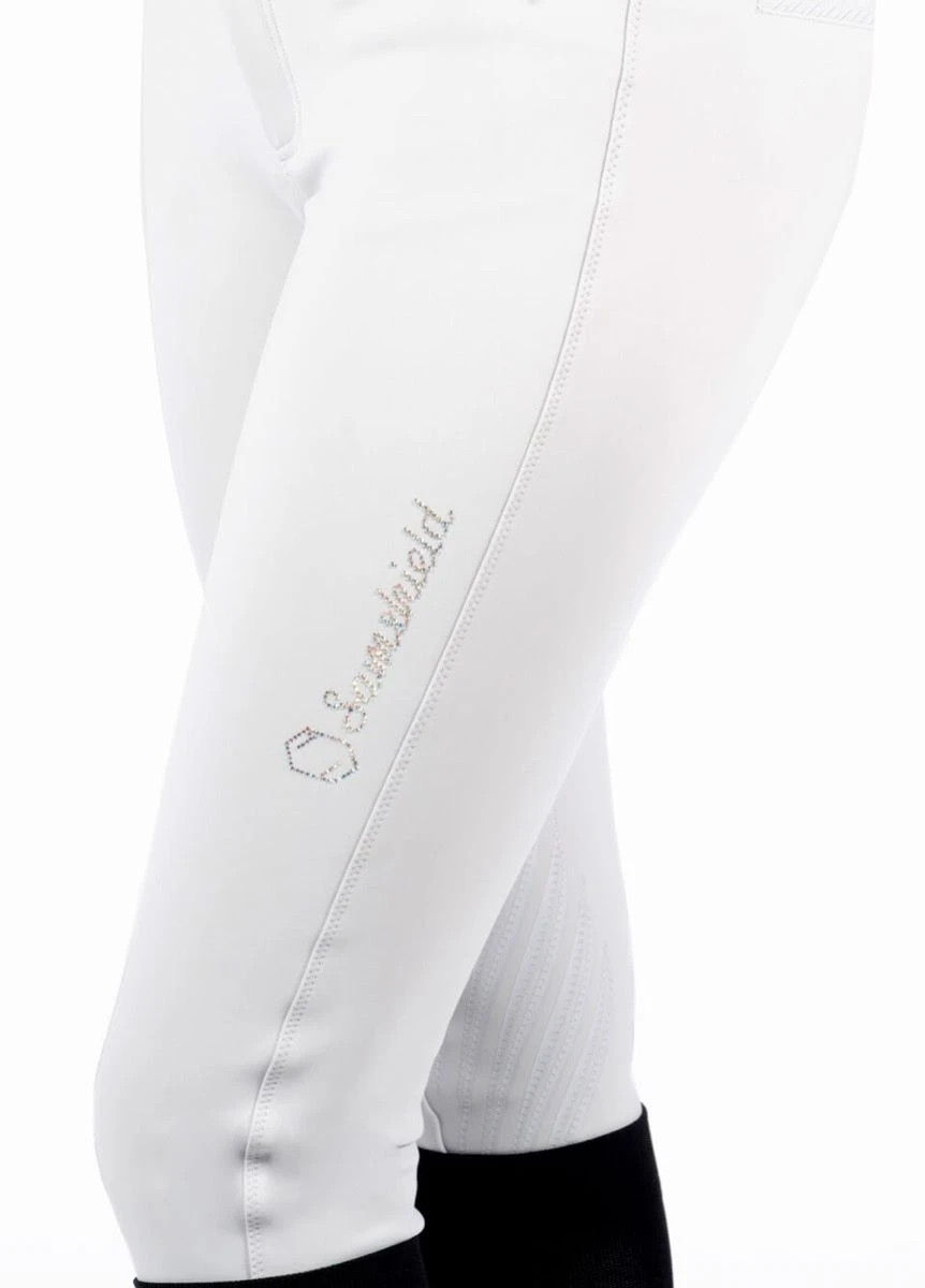 Samshield Adele Holographic Knee Grip Breeches - White 1 Samshield Adele Holographic Knee Grip Breeches - White
