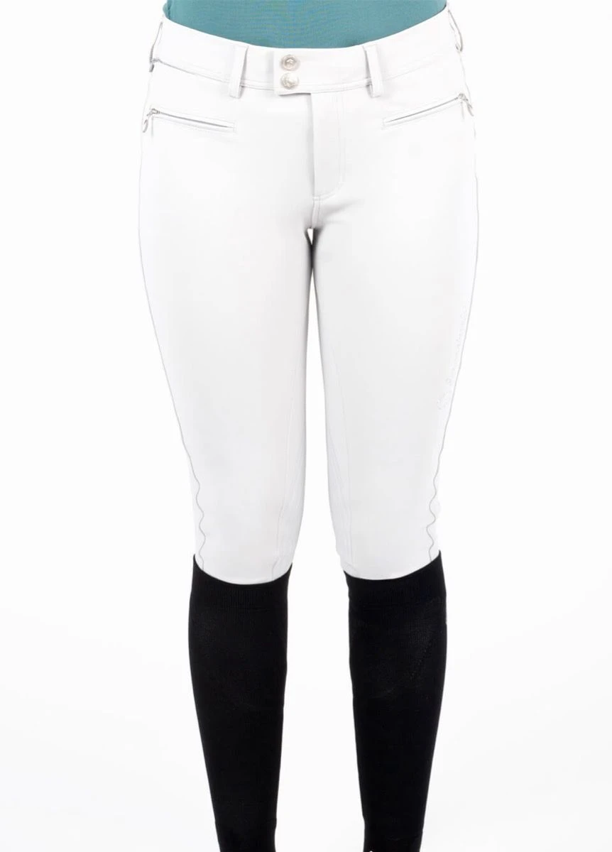 Samshield Adele Holographic Knee Grip Breeches - White 2 Samshield Adele Holographic Knee Grip Breeches - White - Image 2