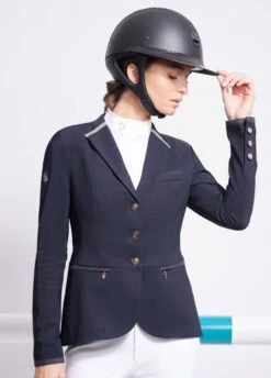 Samshield Victorine Crystal Fabric Competition Jacket - Black/Rose Gold