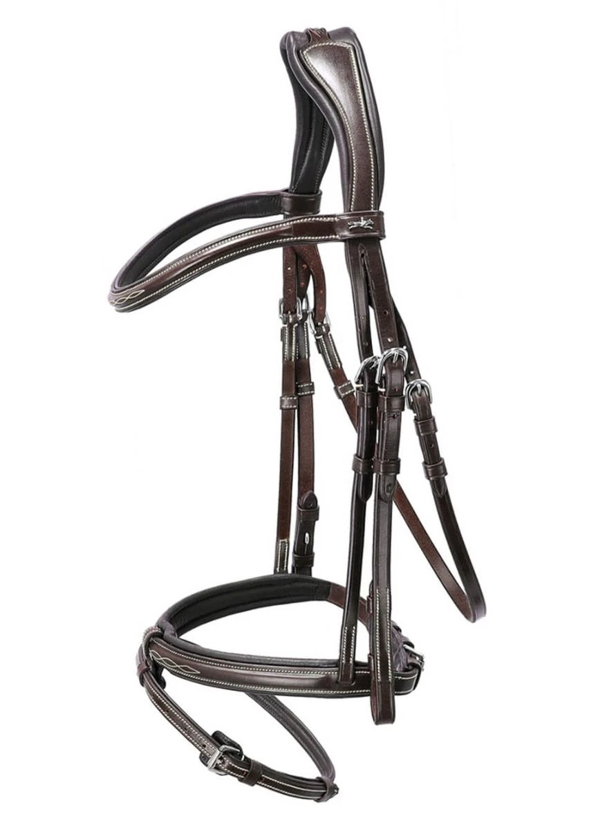 Schockemohle Tokyo F Select Bridle - Espresso/Cream 1 Schockemohle Tokyo F Select Bridle - Espresso/Cream