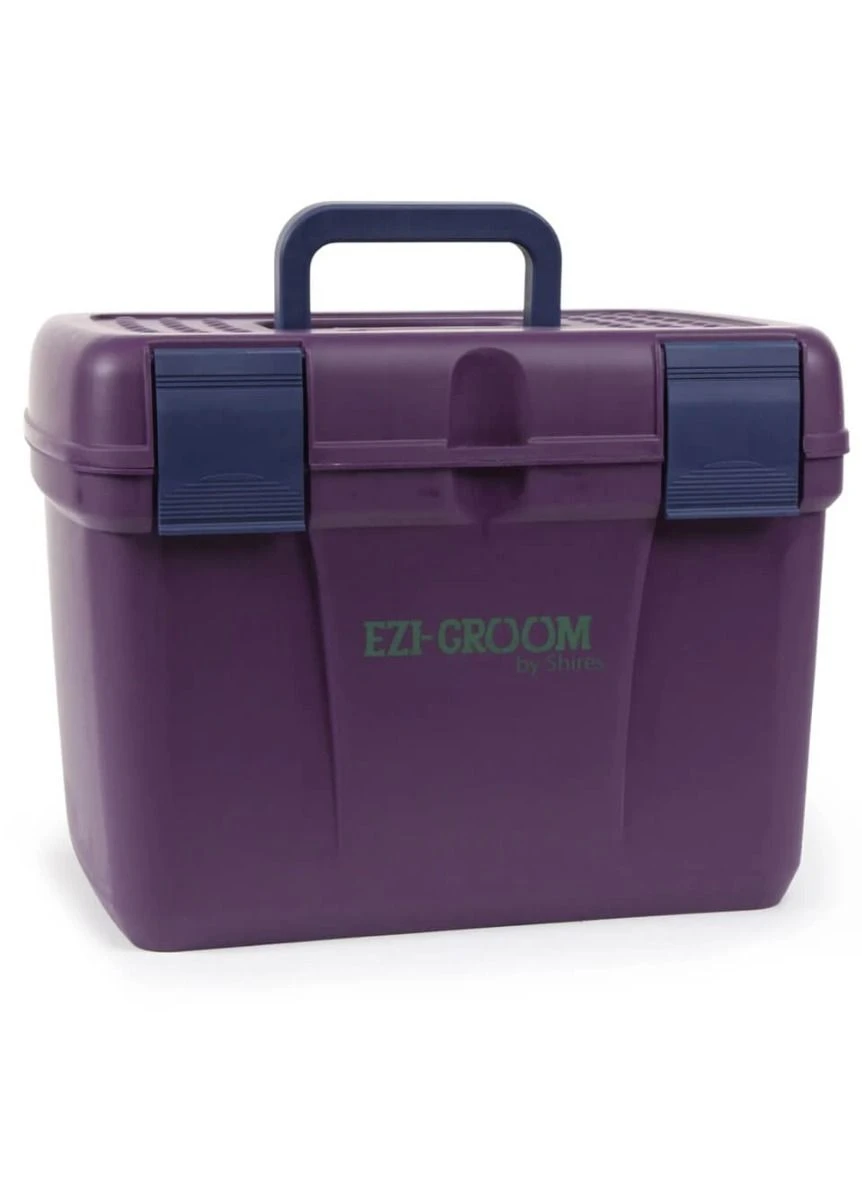 Shires Deluxe Grooming Box - Plum/Navy 1 Shires Deluxe Grooming Box - Plum/Navy