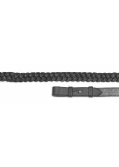 Shires Velociti GARA Plaited Leather Reins - Black