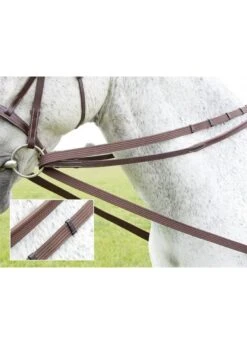 Shires Cotton Web Draw Rein - Brown