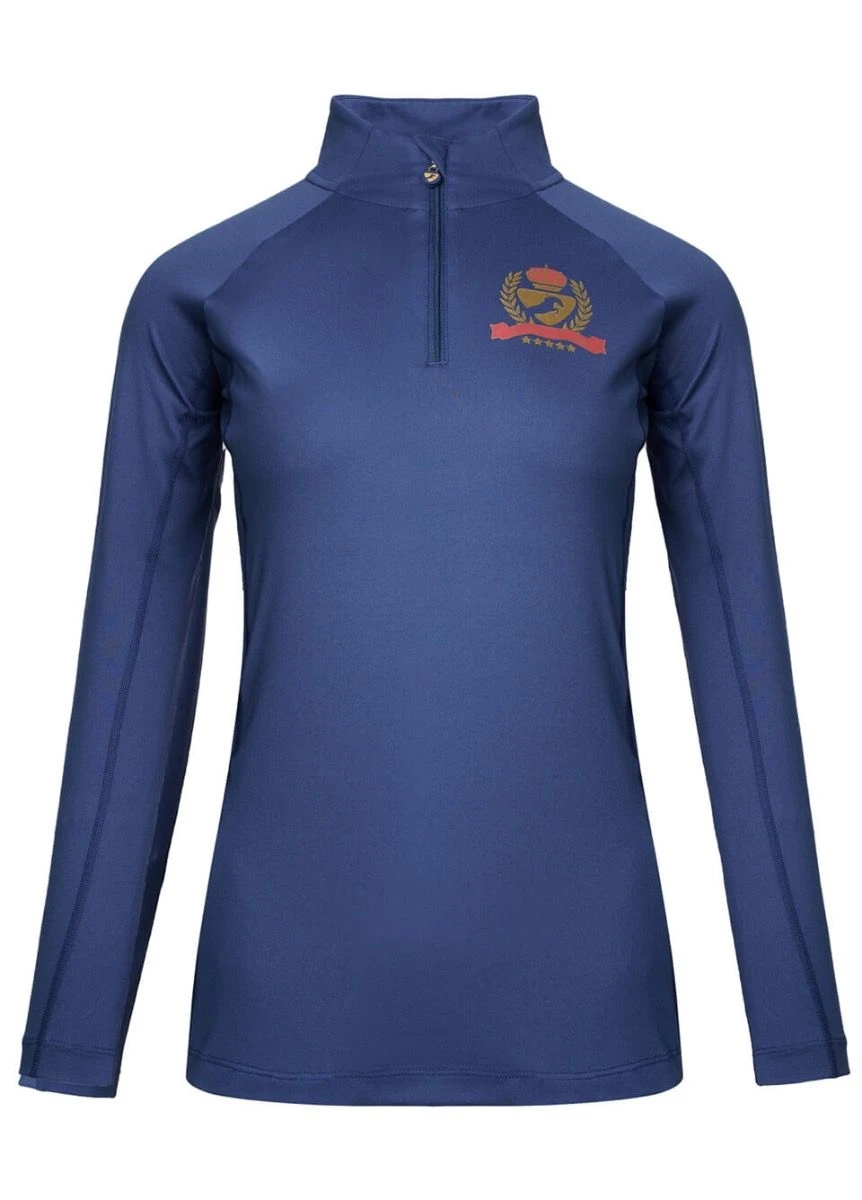 Shires Aubrion Team Long Sleeve Base Layer - Navy 2 Shires Aubrion Team Long Sleeve Base Layer - Navy - Image 2