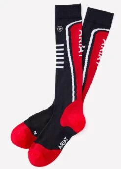 AriatTek Slimline Performance Socks - Navy/Red