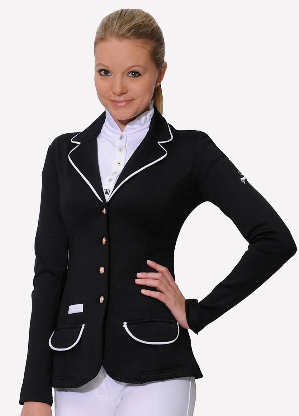 Spooks Womens Show Jacket - Black/White 1 Spooks Womens Show Jacket - Black/White