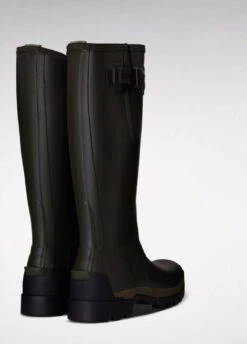 Hunter Ladies Balmoral Neoprene Tech Sole Wellingtons - Dark Olive -Horse Rider Shop techsole2
