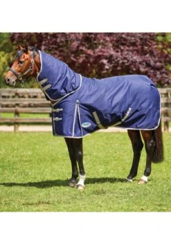 Weatherbeeta Essential Detach-A-Neck Medium - Navy/Silver/Red