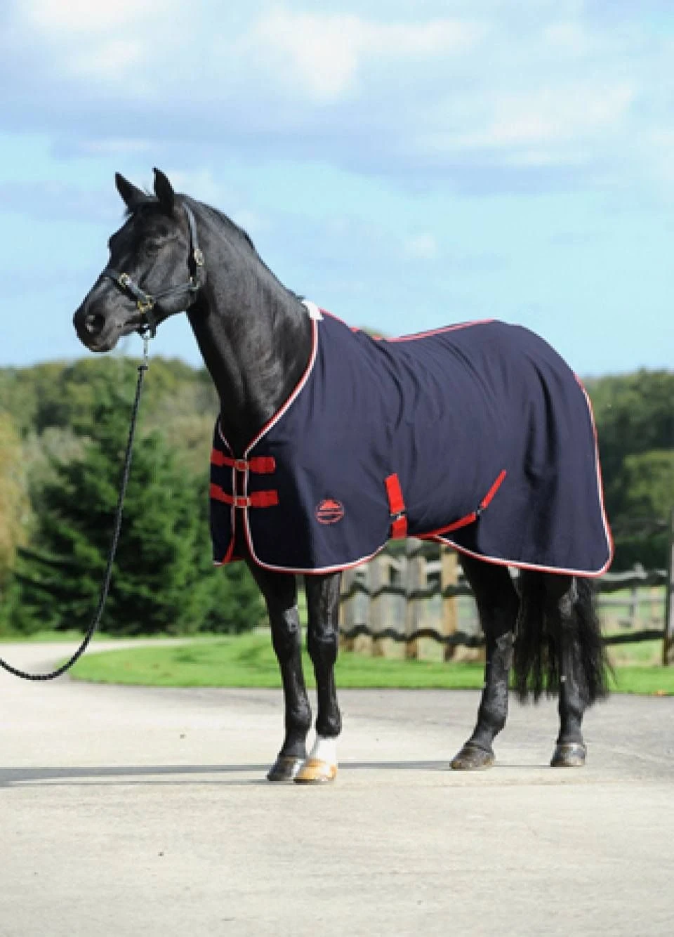 Weatherbeeta Cotton Show Sheet - Navy/Red/White 1 Weatherbeeta Cotton Show Sheet - Navy/Red/White