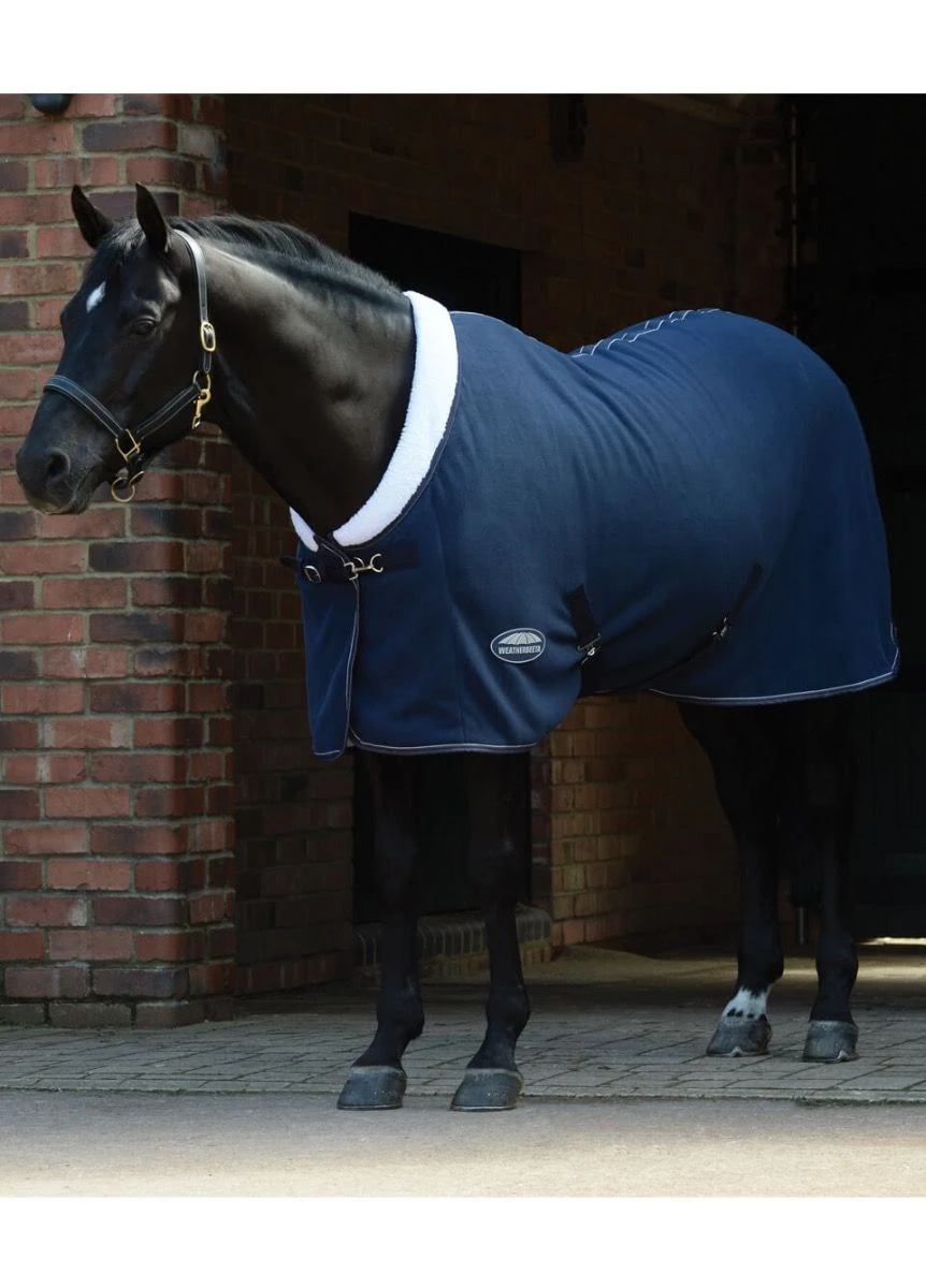 Weatherbeeta Sherpa Fleece Cooler - Dark Blue/White 1 Weatherbeeta Sherpa Fleece Cooler - Dark Blue/White