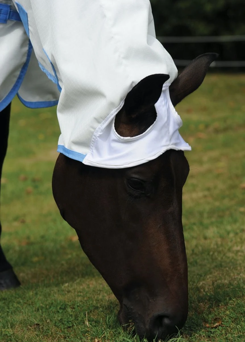 Weatherbeeta Sweet Itch Shield Combo Neck - White/Blue 3 Weatherbeeta Sweet Itch Shield Combo Neck - White/Blue - Image 3