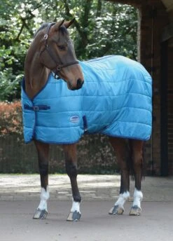 Weatherbeeta ComFiTec Channel Quilt Standard Neck Med/Lite Stable Rug - Sea Blue