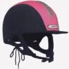 Champion Junior X-Air Plus Riding Hat - Navy/Hot Pink
