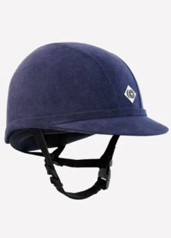 Charles Owen Junior YR8 Riding Hat - Navy -Horse Rider Shop yr8navy2