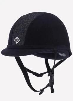 Charles Owen Sparkly YR8 Junior Riding Hat - Navy/Navy